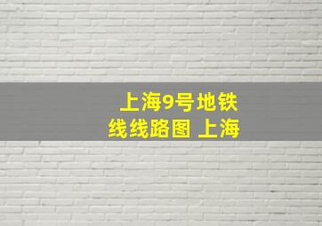 上海9号地铁线线路图 上海